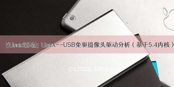 【Linux驱动】Linux--USB免驱摄像头驱动分析（基于5.4内核）