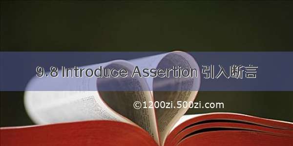 9.8 Introduce Assertion 引入断言