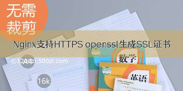 Nginx支持HTTPS openssl生成SSL证书