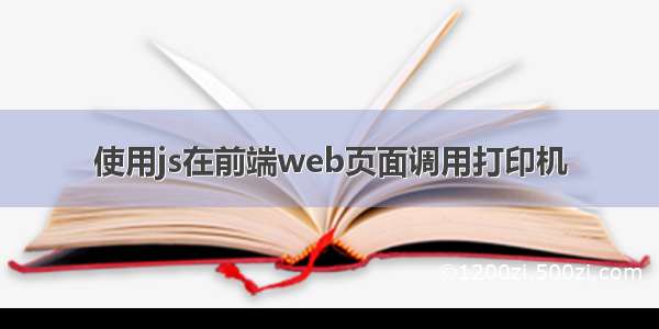 使用js在前端web页面调用打印机