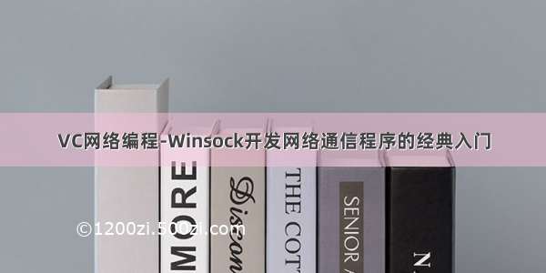 VC网络编程-Winsock开发网络通信程序的经典入门