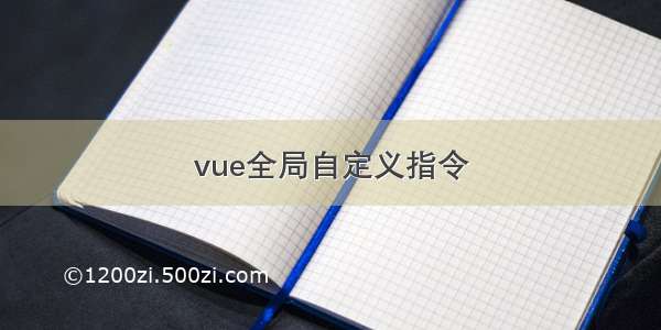 vue全局自定义指令