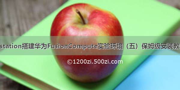 VMware workstation搭建华为FusionCompute实验环境（五）保姆级安装教程 可运行虚拟机