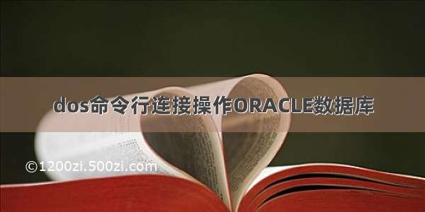 dos命令行连接操作ORACLE数据库