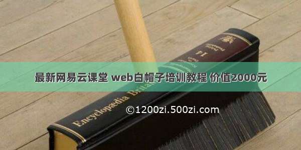 最新网易云课堂 web白帽子培训教程 价值2000元