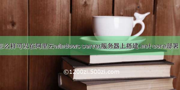 怎么样可以在阿里云windows server服务器上搭建.net core部署