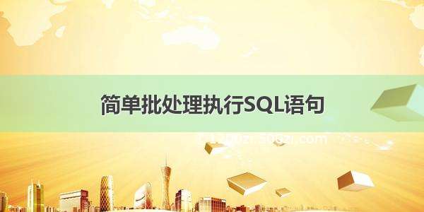 简单批处理执行SQL语句