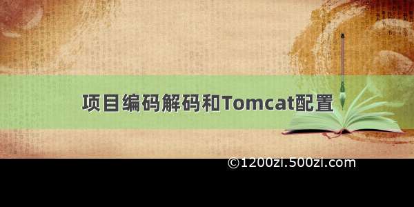 项目编码解码和Tomcat配置