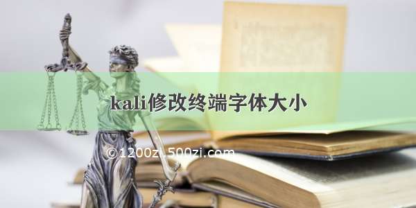 kali修改终端字体大小