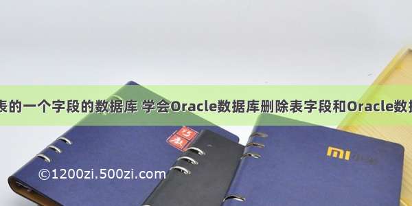 oracle删除表的一个字段的数据库 学会Oracle数据库删除表字段和Oracle数据库表增加字