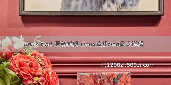 linux find 更新时间 Linux查找find命令详解