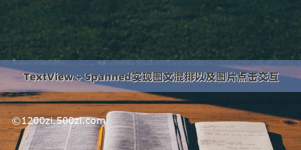 TextView + Spanned实现图文混排以及图片点击交互