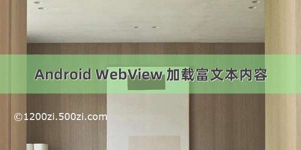 Android WebView 加载富文本内容