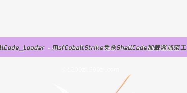 ShellCode_Loader - MsfCobaltStrike免杀ShellCode加载器加密工具