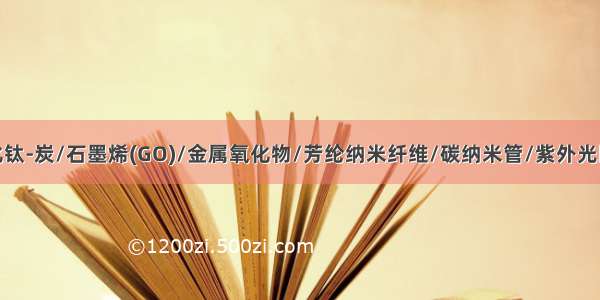 钕负载二氧化钛-炭/石墨烯(GO)/金属氧化物/芳纶纳米纤维/碳纳米管/紫外光固化聚丙烯酰