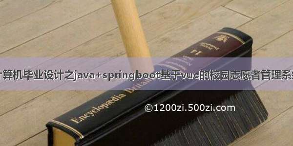 计算机毕业设计之java+springboot基于vue的校园志愿者管理系统