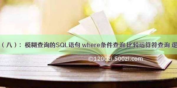 MySQL基础（八）：模糊查询的SQL语句 where条件查询 比较运算符查询 逻辑运算符查