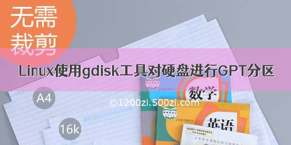 Linux使用gdisk工具对硬盘进行GPT分区