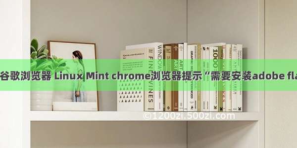 linux flash谷歌浏览器 Linux Mint chrome浏览器提示“需要安装adobe flash player”