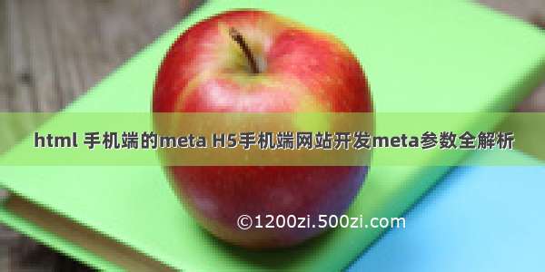 html 手机端的meta H5手机端网站开发meta参数全解析