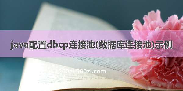 java配置dbcp连接池(数据库连接池)示例