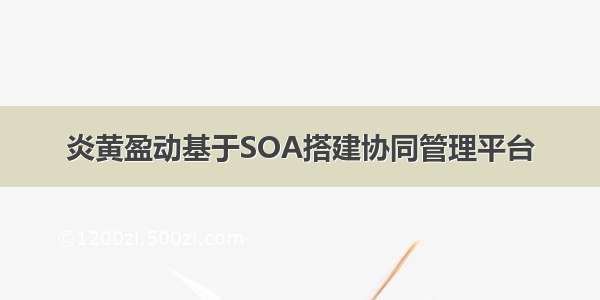 炎黄盈动基于SOA搭建协同管理平台