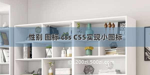 性别 图标 css CSS实现小图标