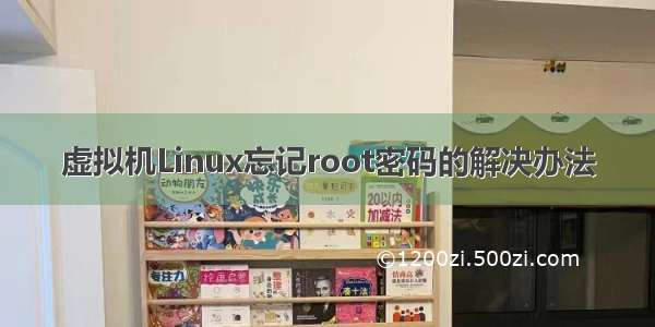 虚拟机Linux忘记root密码的解决办法