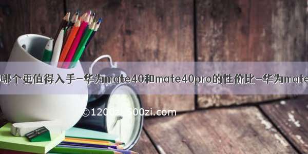 华为mate40和mate40pro哪个更值得入手-华为mate40和mate40pro的性价比-华为mate40和mate40pro的区别