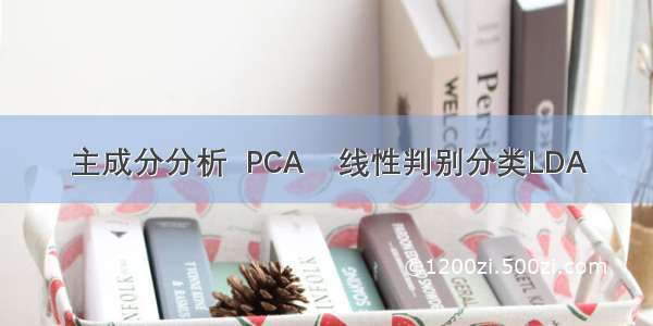 主成分分析  PCA    线性判别分类LDA