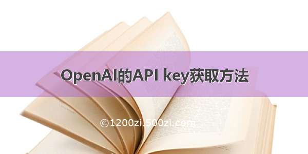 OpenAI的API key获取方法