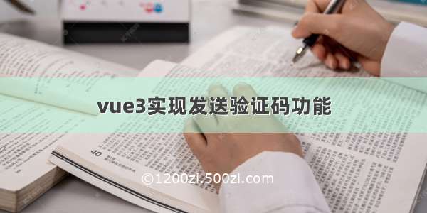 vue3实现发送验证码功能