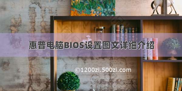 惠普电脑BIOS设置图文详细介绍