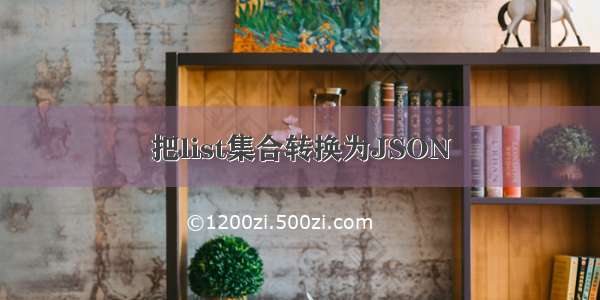 把list集合转换为JSON