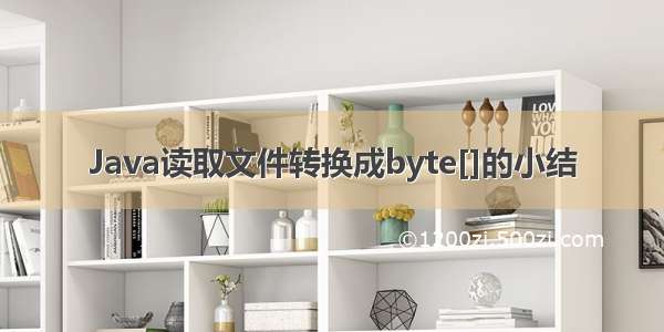 Java读取文件转换成byte[]的小结