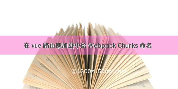 在 vue 路由懒加载中给 Webpack Chunks 命名