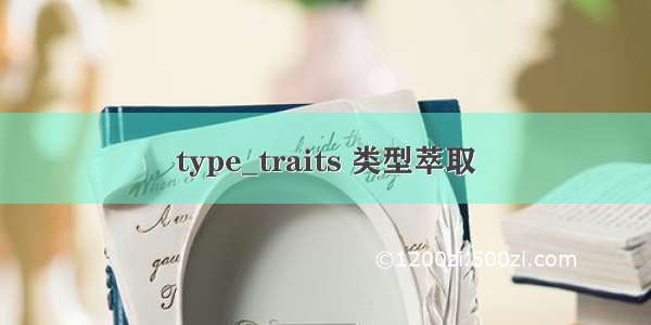 type_traits 类型萃取