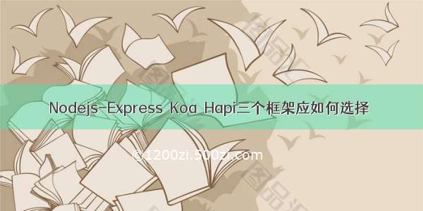 Nodejs-Express  Koa  Hapi三个框架应如何选择