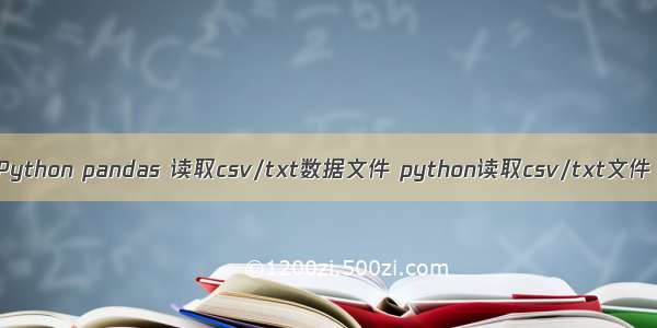 Python pandas 读取csv/txt数据文件 python读取csv/txt文件