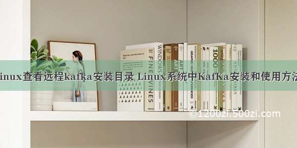 linux查看远程kafka安装目录 Linux系统中KafKa安装和使用方法