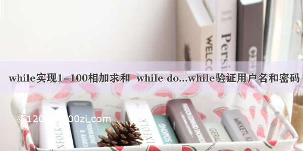 js实现： while实现1-100相加求和  while do...while验证用户名和密码  打印菱