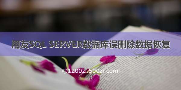 用友SQL SERVER数据库误删除数据恢复