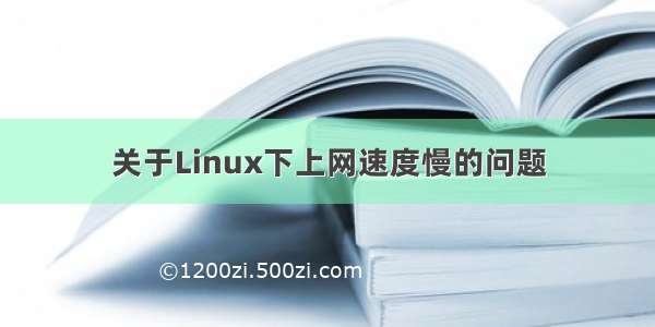 关于Linux下上网速度慢的问题