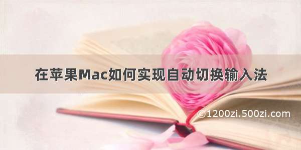 在苹果Mac如何实现自动切换输入法