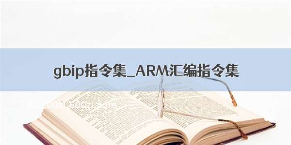 gbip指令集_ARM汇编指令集