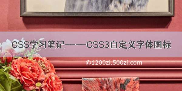 CSS学习笔记----CSS3自定义字体图标