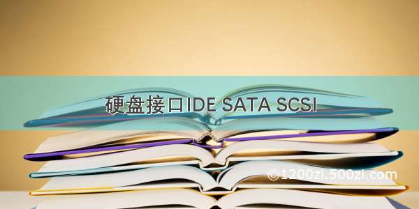 硬盘接口IDE SATA SCSI