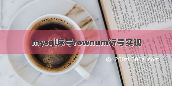 mysql序号rownum行号实现