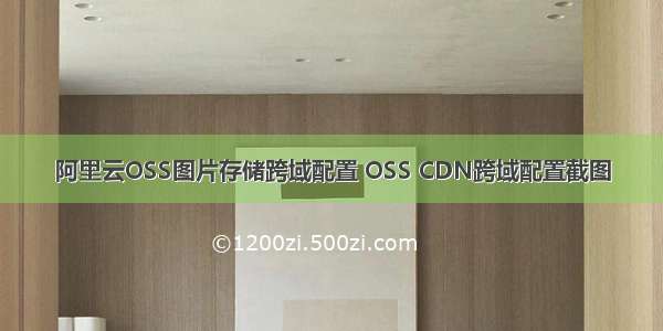 阿里云OSS图片存储跨域配置 OSS CDN跨域配置截图