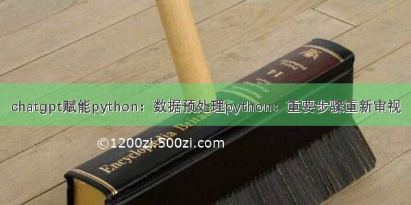 chatgpt赋能python：数据预处理python：重要步骤重新审视